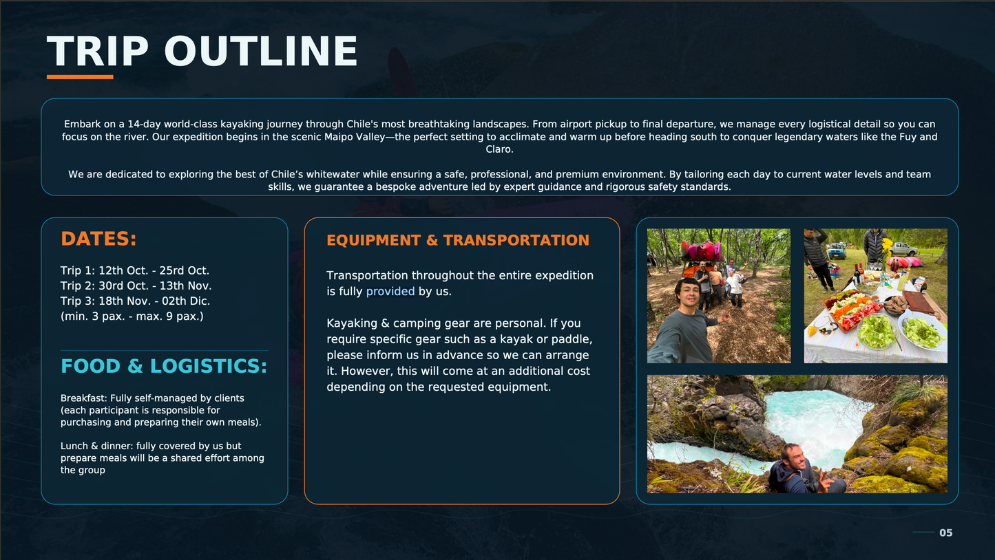 Kayak River Trips CILE 2026!